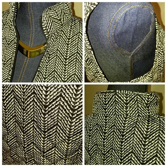 Van Heusen Black & White Quilted Puffer Vest - Picture 3 of 5